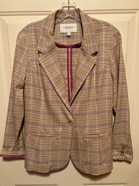 Liverpool brand plaid blazer, size Small